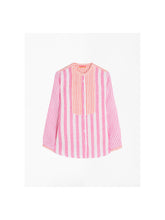 Load image into Gallery viewer, Vilagallo Shirt Elle Pink Linen Stripe
